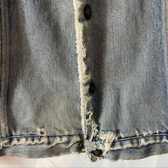 🔴SOLD🔴Levi’s 1980s Sherpa DESTROYED Trucker Jacket Size Large - Picture 3 of 11